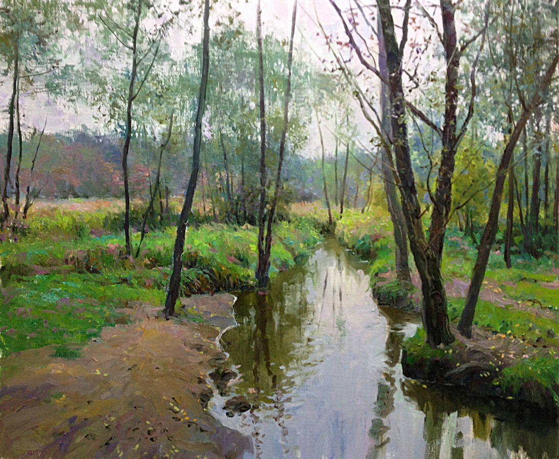 Forest stream, oil on canvas, 80x100cm..jpg