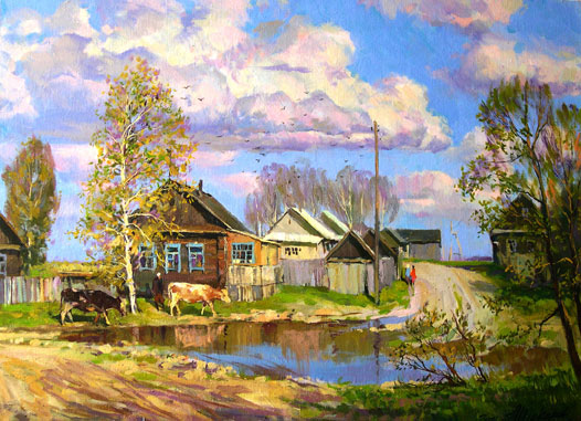 Autumn in the Village, 2007., Oil on canvas
