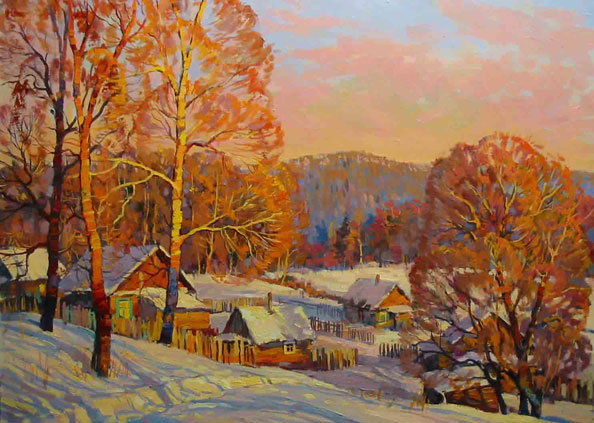 Winter theme, 2007., Oil on canvas, 53x73
