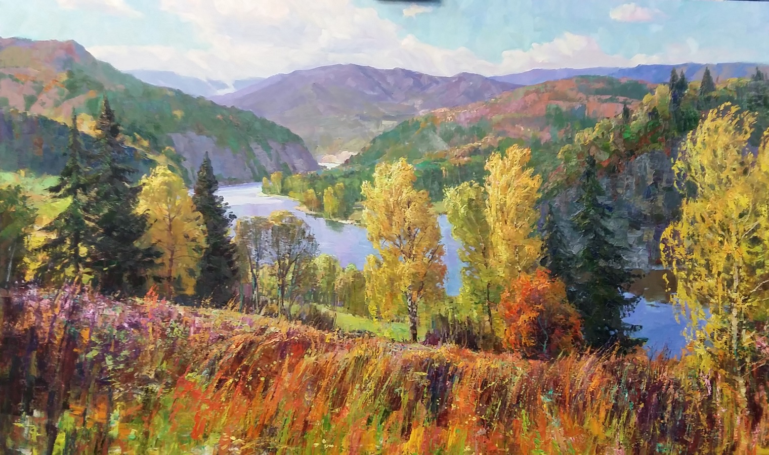 Autumn breath, 2018, oil on canvas, 100x150cm.